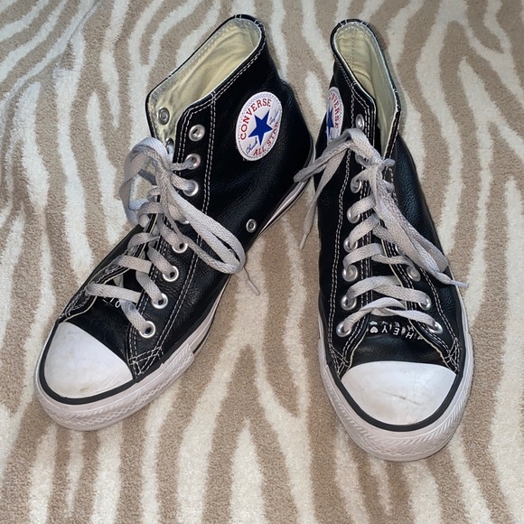 Converse Shoes - High top leather converse